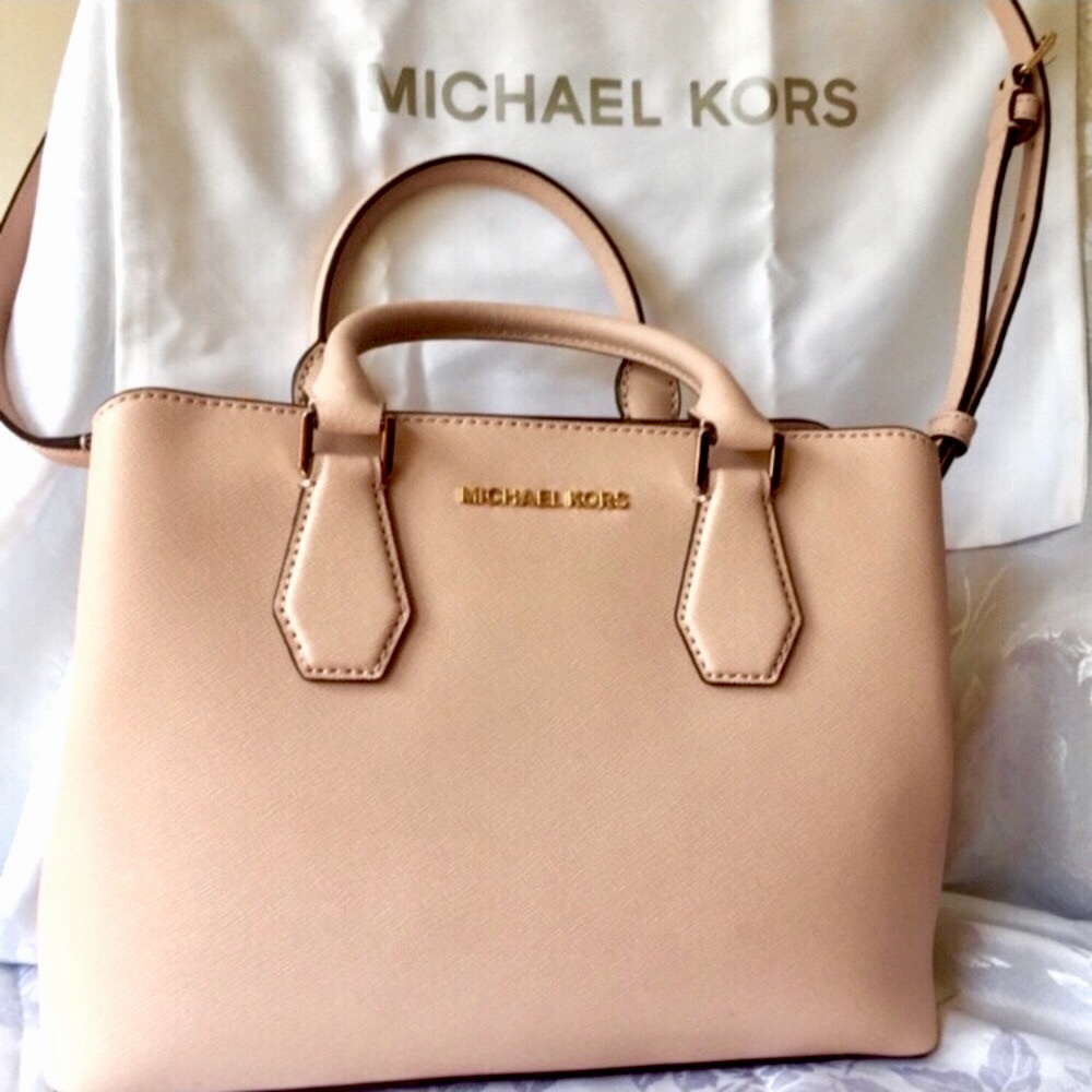 Michael Kors Leather Medium Satchel Crossbody Belt MSRP $348.00